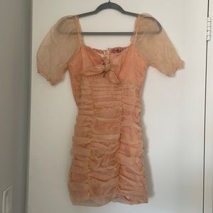 Skylar Rose Dusty Pink Puff Sleeve Dress